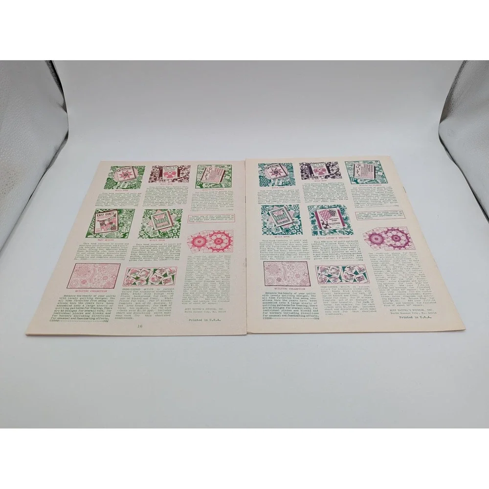 Vintage Aunt Martha's Quilt Pattern Booklets Lot of 6 Pieced Applique Designs